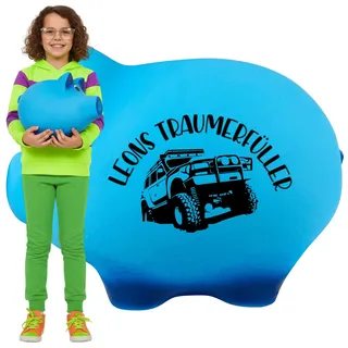 Personalisierte Sparschwein mit Namen XXL aus Keramik ohne Öffnung, zum Zerbrechen – Handgemachte Sparbüchse, Geldbox & Münzdose Individuelle Geschenkidee Geldgeschenk für Kinder, Hochzeit, Geburtstag