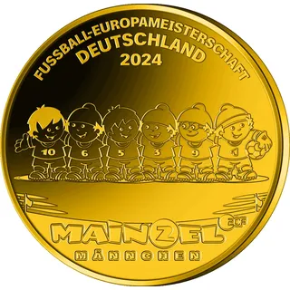Gold-Gedenkprägung Mainzelmännchen EM 2024