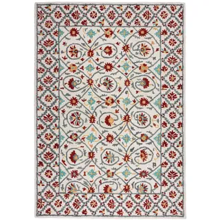 KADIMA DESIGN Orient Wollteppich 160 x 230 cm Rot/Blau