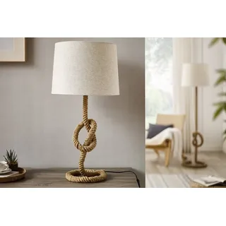 riess-ambiente Stehlampe SEVEN SEAS 80cm beige / natur, ohne Leuchtmittel, Wohnzimmer · Leinen-Stoff · Seil · Tau · maritim · Deko · handmade beige|braun
