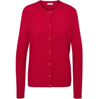 Tchibo - Strickcardigan mit goldfarbenen Knöpfen - Damen - Gr. L - rot