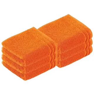 Vossen Gästehandtücher 6er Pack Gästetuch 30 x 50 cm Calypso feeling, Frottier (Spar-Set, 6-St), Vegan orange