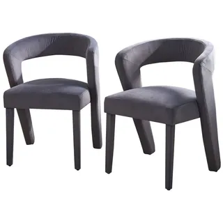 BlingBin Ohrensessel Sessel, Polsterstühle, Einzelsofa, Grau (1er set, 2-St., Einzelner Stuhl 59x60x79 cm), Neuheit Sessel, Loungesessel, Wannenstuhl, Samt, Tragfähigkeit 150 kg grau