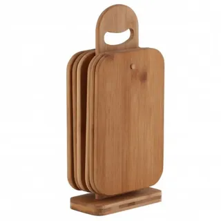 Testrut Schneidebrett-Set Holz 7-teilig 22 x 14 x 0,8 cm Braun