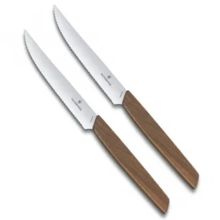 Victorinox Swiss Modern Steakmesser 12 cm 2-tlg. Nussbaumholz