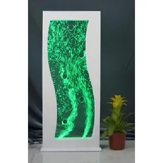 Xlmoebel Zierbrunnen Wasserwand mit LED-Beleuchtung und Metall-Design, (Water Wall), Hergestellt in Europa weiß