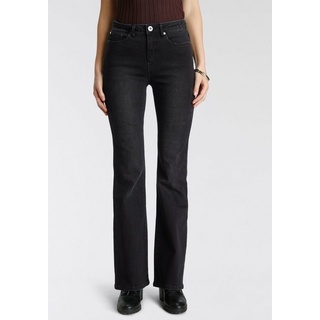 AJC High-waist-Jeans in Flared Form im 5-Pocket-Style schwarz 38