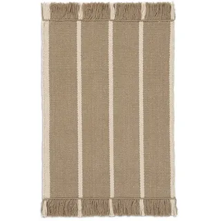 Ferm Living - Calm Kelim Fußmatte, 50 x 70 cm, dark sand / off-white