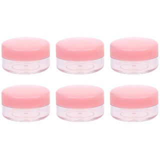 XPEX 6 Stück Döschen, 10 ml Leerdose klarer Tiegel, Cremedose Leer Transparent Tiegel mit Schraubverschluss Reise Töpfchen Döschen Set, für Lotion, Creme, Mini-Kerzen, Kosmetik