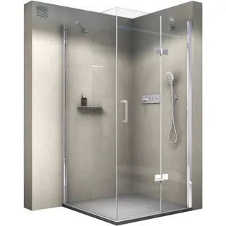 Bernstein DX403 Eckdusche mit Drehtür links 120 x 100 cm transparent/Echtglas