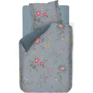 Pip Studio Fleur Grandeur Blumen Blau 135 x 200 cm + 80 x 80 cm
