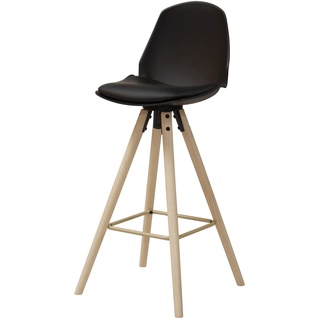 AC Design Furniture Omar Barhocker, schwarz, Kunststoff, B: 46,5 x H: 105,5 x T: 49 cm, 1 Stück