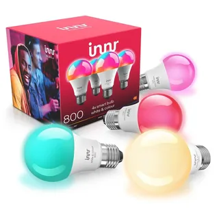 Innr Zigbee E27 LED, funktioniert mit Philips Hue*, Smart Lampe White & Color, 4-er Pack