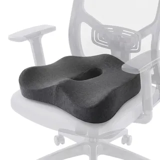 Sitzkissen Orthopädisches, Ergonomische Hämorrhoiden Sitzkissen mit W-Form Konturierung zur Beckenstabilisierung, Steißbein und Ischias, Atmungsaktives Steißbeinkissen für Auto Hause Büro-Dunkelgrau