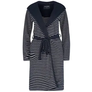 Schiesser Bademantel Selected! Premium, Kurzform, Schalkragen blau S (36)