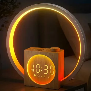 Togaga Tageslichtwecker Touch, Lichtwecker mit USB Ladefunktion | Sunrise Alarm Clock mit 20-Stufig Dimmbares, 30 Beruhigende Klänge, 12 Lichtmodi, Snooze, für Schlafzimmer