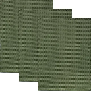 Erwin Müller Geschirrtuch 3er-Pack Piqué oliv Größe 50x70 cm