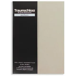 Traumschloss Spannbettlaken Jersey 140 x 200 - 160 x 200 cm beige