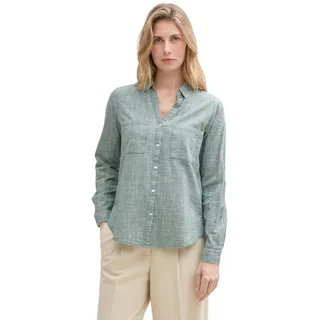 Tom Tailor With Slub Structure 1035247 Bluse Explorer Green 36