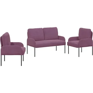 Sofagarnituren 3 Stk. Lila Sperrholz Vidaxl