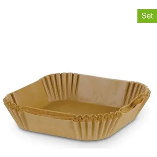 Berlinger Haus 50er-Set: Papierformen für Heißluftfritteusen in Beige - (L)24 x (B)24 cm