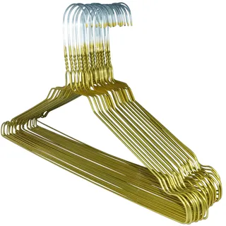 RSR-Classic Kleiderbügel 100 Stück Gold Drahtbügel Metallkleiderbügel Drahtkleiderbügel Metall Draht verzinkt platzsparende hochwertige Pulverbeschichtung Blusenbügel 40 cm
