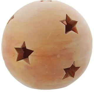 FRANK FLECHTWAREN Terracotta Kugel Sterne, groß Ø 30 cm