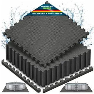 tillvex Pool Bodenschutzmatte schwarz 62,5x62,5 cm