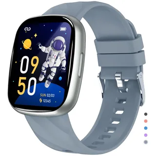 PTHTECHUS Kinder Smartwatch für Jungen Mädchen, 1.75 HD Voll Touchscreen Fitnessuhr, IP68 wasserdichte Fitness Aktivitäts Uhr Schrittzähler, Wecker, 42 Sportmodi, Kinderuhr Telefon für Teenager