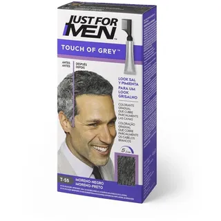 Just for Men Touch Of Grey, Tinte Gradual Que Reduce Parcialmente Las Canas, Moreno Negro. Look Sal Y Pimienta