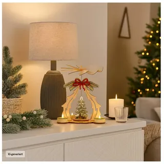 Hti-Living Weihnachtspyramide mit Tannenbaum und Schleife