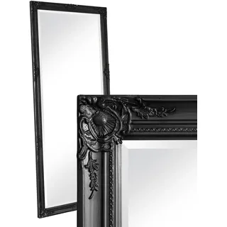 LC Home Wandspiegel Barock XL Spiegel schwarz 180 x 80 cm Antik-Stil Ganzkörperspiegel