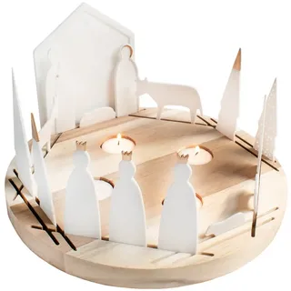 räder [2026/08] Lichtobjekt rund Krippe D.30cm, H.16cm,16 Teile