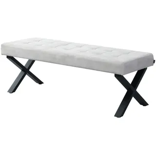 B&D home Sitzbank KAREN Gepolstert Grau 140 x 48 x 48 cm
