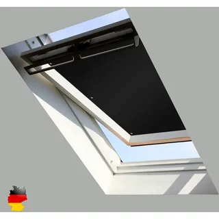 Sonnenschutz für Dachfenster | Perfekt für Velux und Roto Fenster | 100% Verdunkelung | Sonnen und UV Schutz | GGU, GPU, GHU, GTU, GXU, GGL, GPL, GHL, GTL, GXL (Schwarz, 48x73)