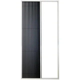 Tür-Plissee mit Alurahmen, Insektenschutz, bohrlos, zuschneidbar, 100x215cm, weiß