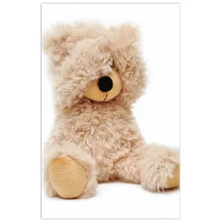 Wallario Teppich Süßer Teddybär, rechteckig, rutschfest braun 90 cm x 140 cm