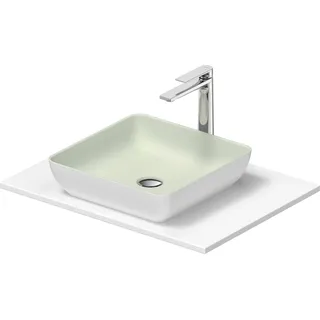 Duravit Waschtisch Set eckig 68 x 50 x 12,3 cm Blassgrün Matt/Weiß Seidenmatt