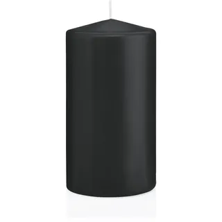 Wiedemann Kerzen Stumpenkerzen Schwarz 150 x Ø 100 mm, 6 Stück, Kerzen in RAL Kerzengüte Qualität