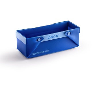 coox WUNDERFORM Frame S in Blau, die erste faltbare Backform, platzsparende Backform aus Silikon, BPA-frei
