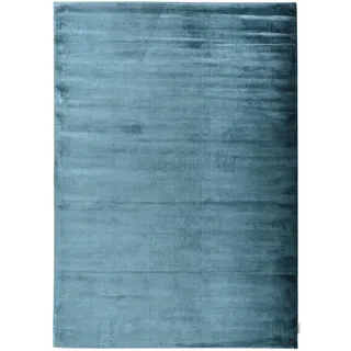 Tom Tailor Shine uni Handtuftteppich 65 x 135 cm Blau/Türkis