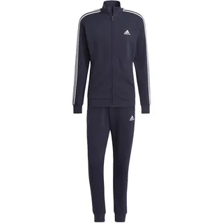 adidas Basic 3-Stripes French Terry Trainingsanzug Dunkelblau S