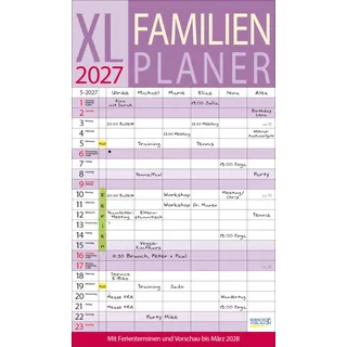 Korsch Verlag XL Familienplaner Weiß 2027