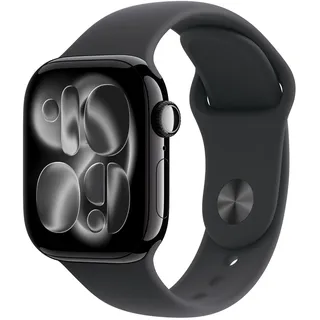 Apple Watch Series 11 GPS 42mm Jet Black Aluminium Sport Band black M/L