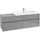 Waschbeckenunterschrank 160 x 55 cm Glossy Grey