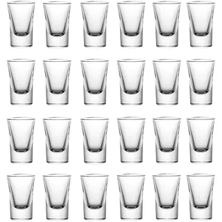mixed24 24er Set Schnapsgläser 2cl 20ml 35ml Shotgläser Pinnchen Shots Tequila Glas Vodka Gin Schnaps Likör