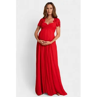 Seraphine Spitzenkleid Seraphine Premium Umstands-Seidenkleid (1-tlg) rot 38 (GB: 10)