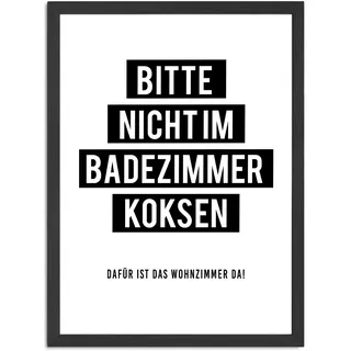 MoonWorks® Poster Bilder Badezimmer Wand-Deko Bad WC lustige Sprüche Digitaldruck - DIN A4