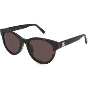 Gucci GG2127SK Damen-Sonnenbrille Vollrand Rund Acetat-Gestell, Havanna