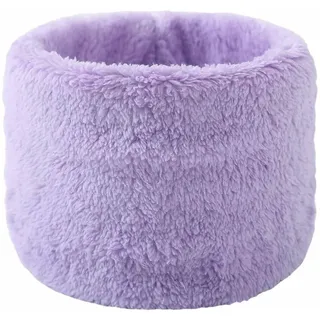 SHTGOI Plüsch Schlauchschal Dick Winterschal mit Fleece Unisex Nackenwärmer Breite Gehörschutz Halsschlauch Flauschig Loop Schal Rundschal für Männer und Frauen im Winter zu verhindern Lila